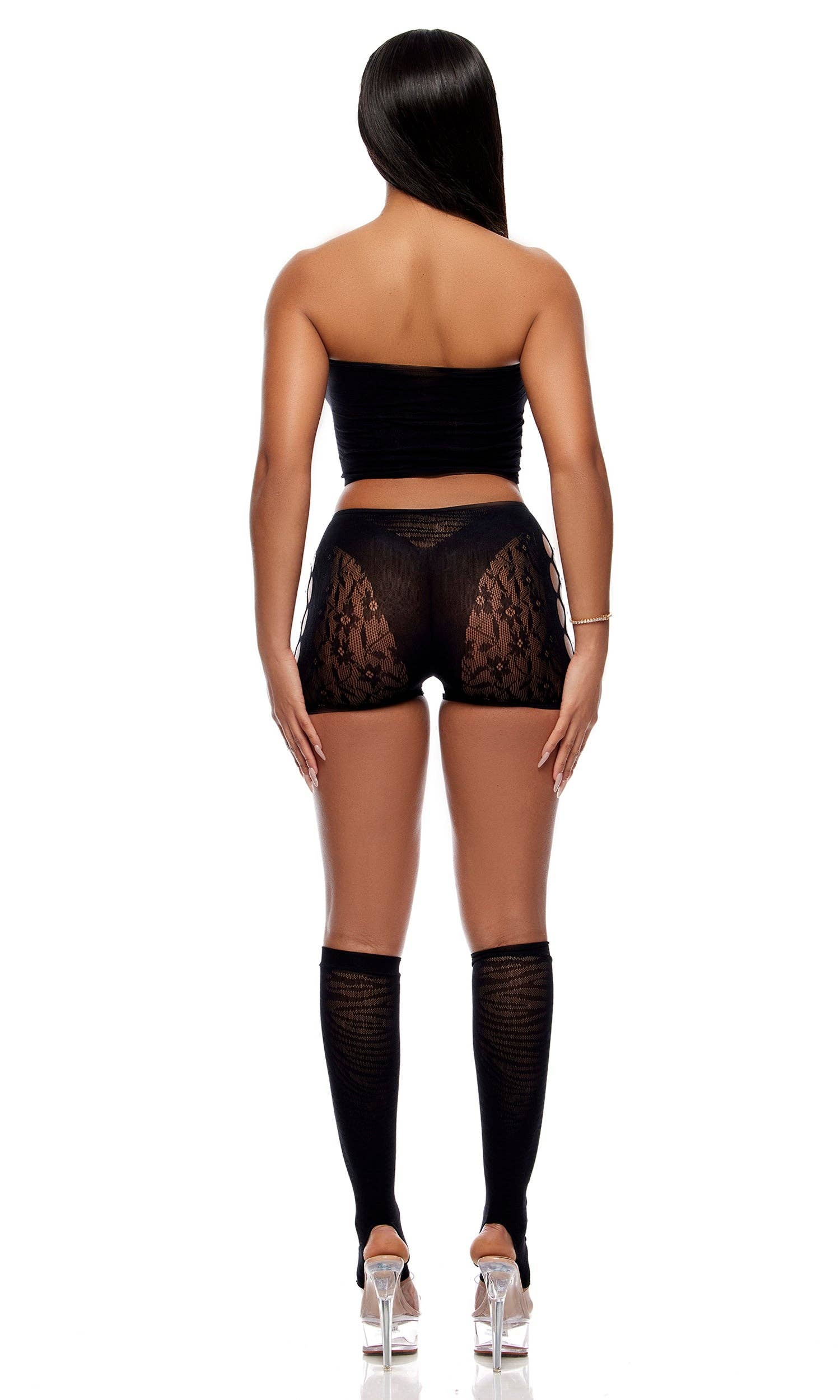Cross Your Mind Top and Briefs Bodystocking Lingerie Set-2