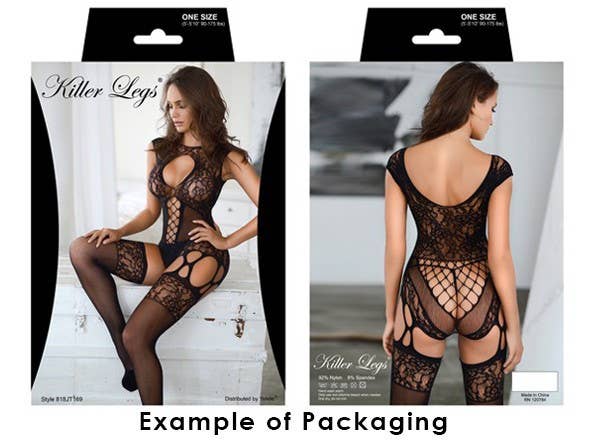 Open Work Crotchless Bodystocking - Queen No Thong-3