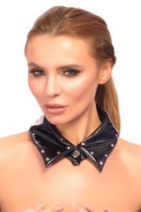 black vinyl collar with push button A2022 - L/XL-1