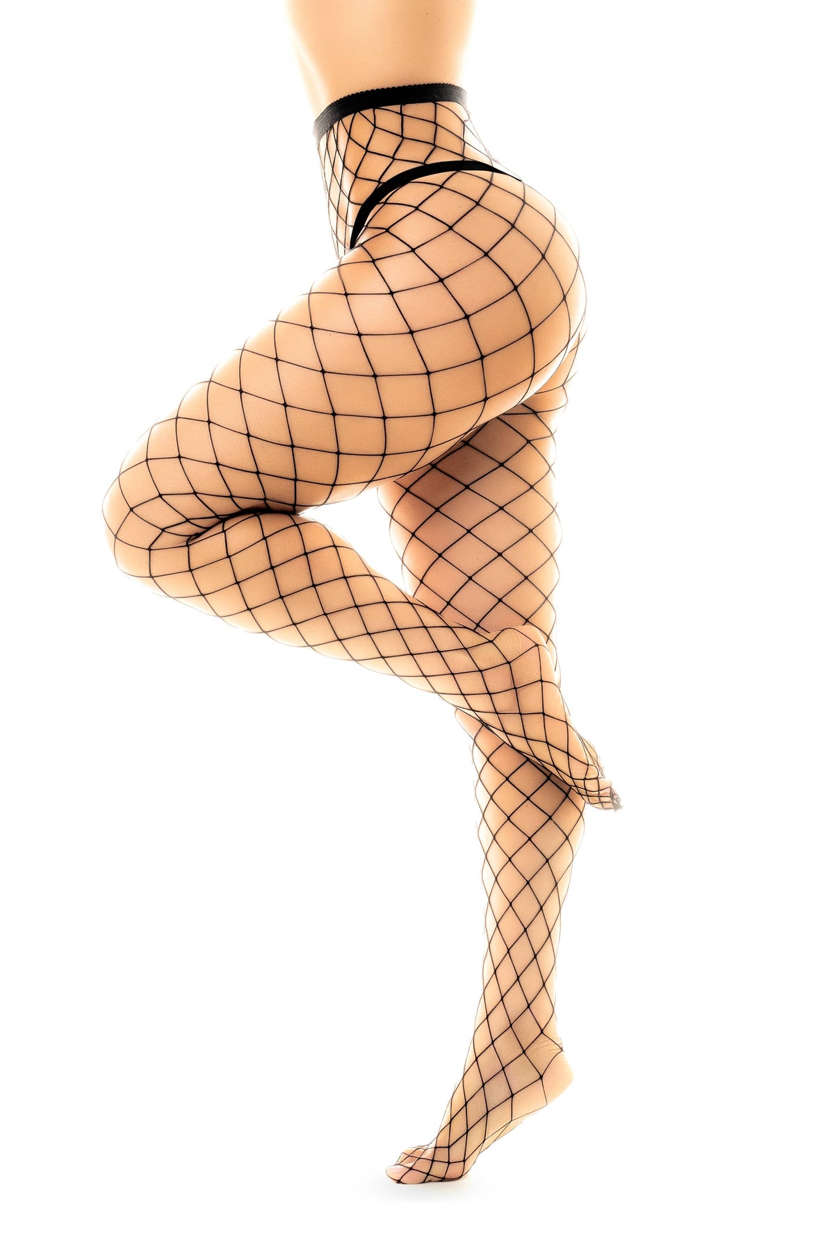 Fence Net Pantyhose Black One Size-2
