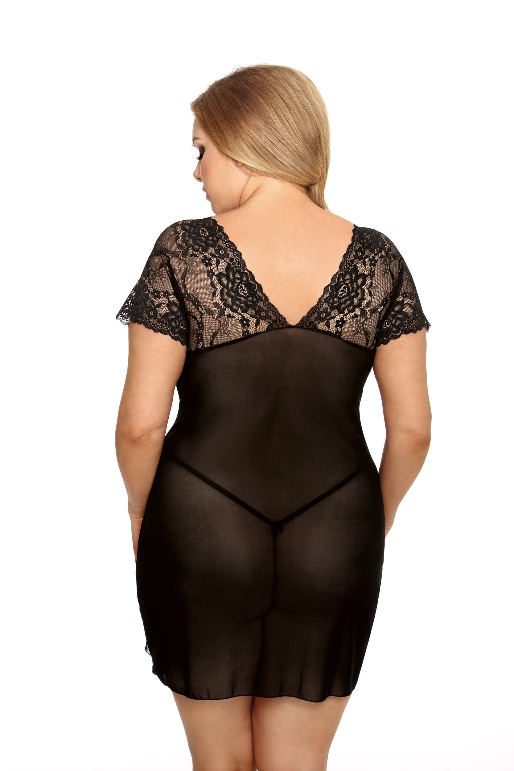 black chemise AA052102 - 3XL/4XL-1