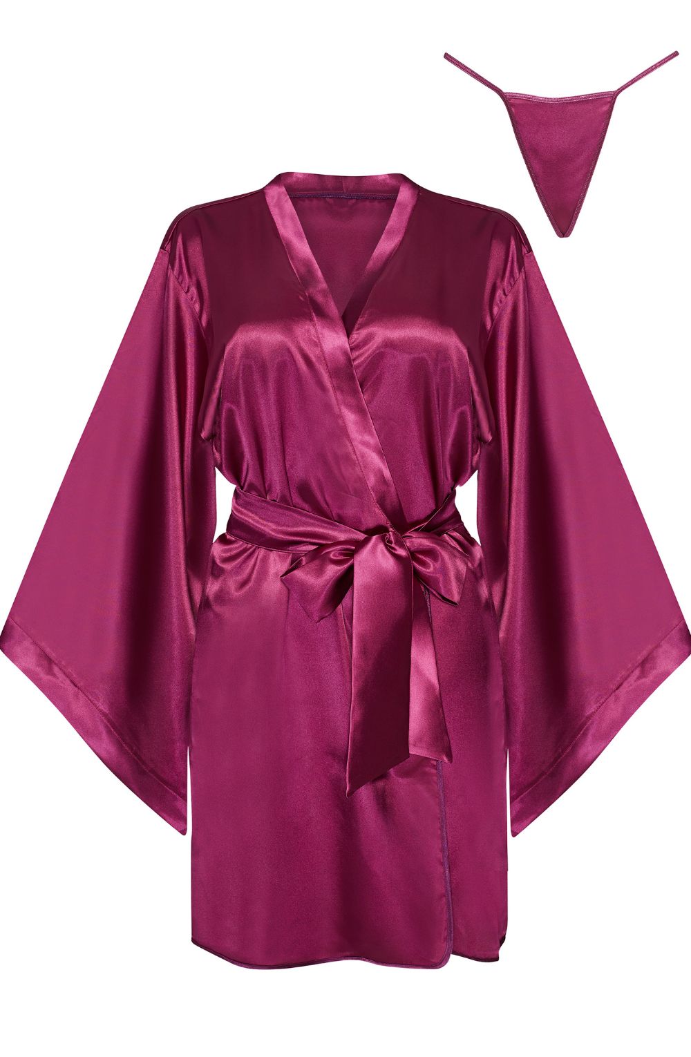 Beauty Night BN6663 Samira Peignoir Burgundy-10