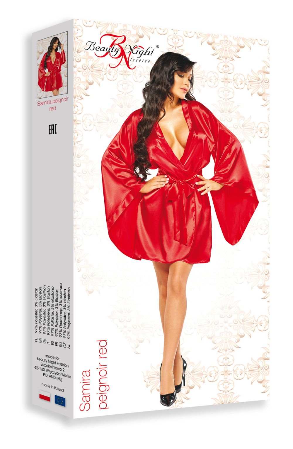 Beauty Night BN6664 Samira Peignoir Red-5