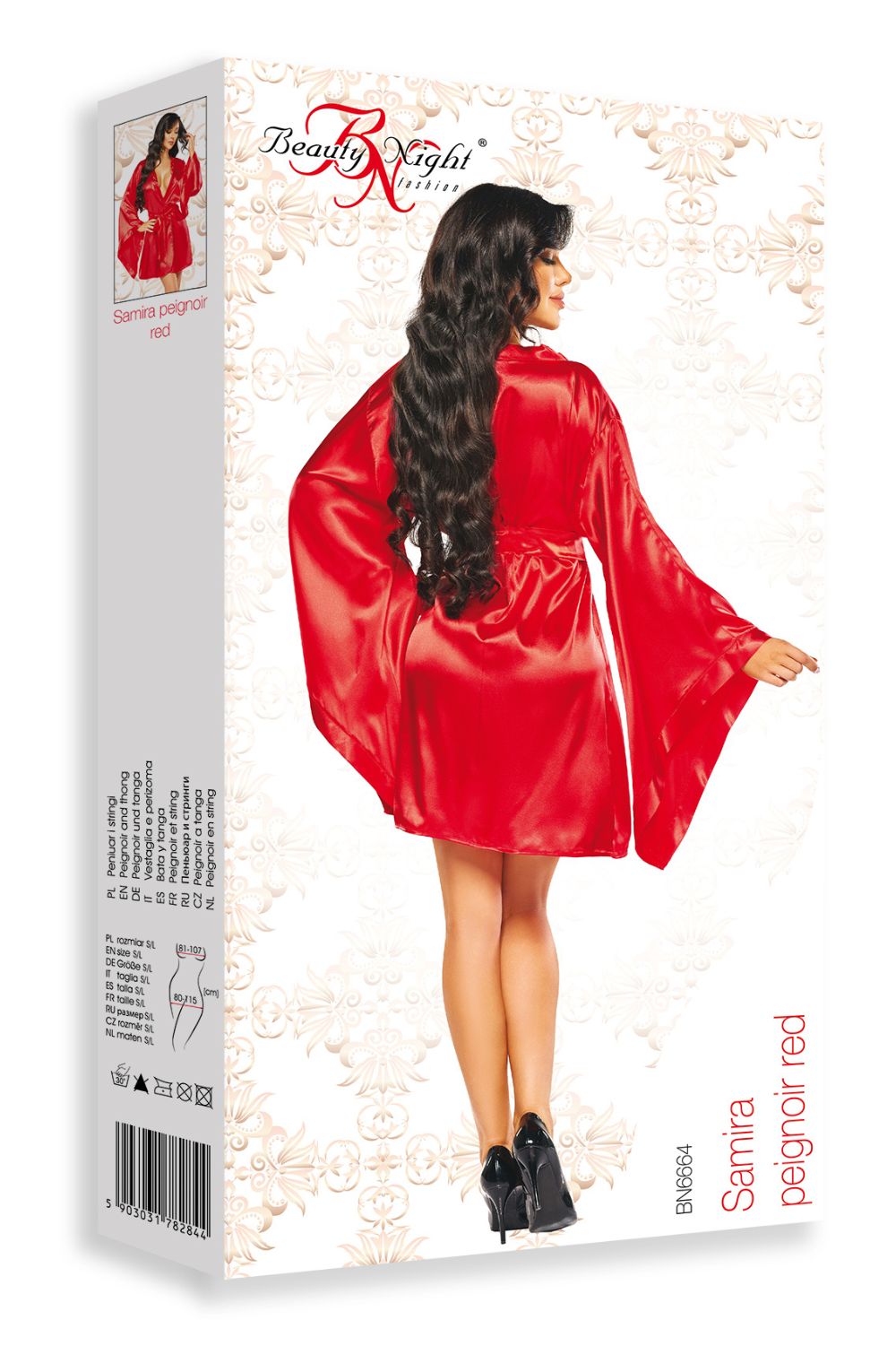 Beauty Night BN6664 Samira Peignoir Red-2