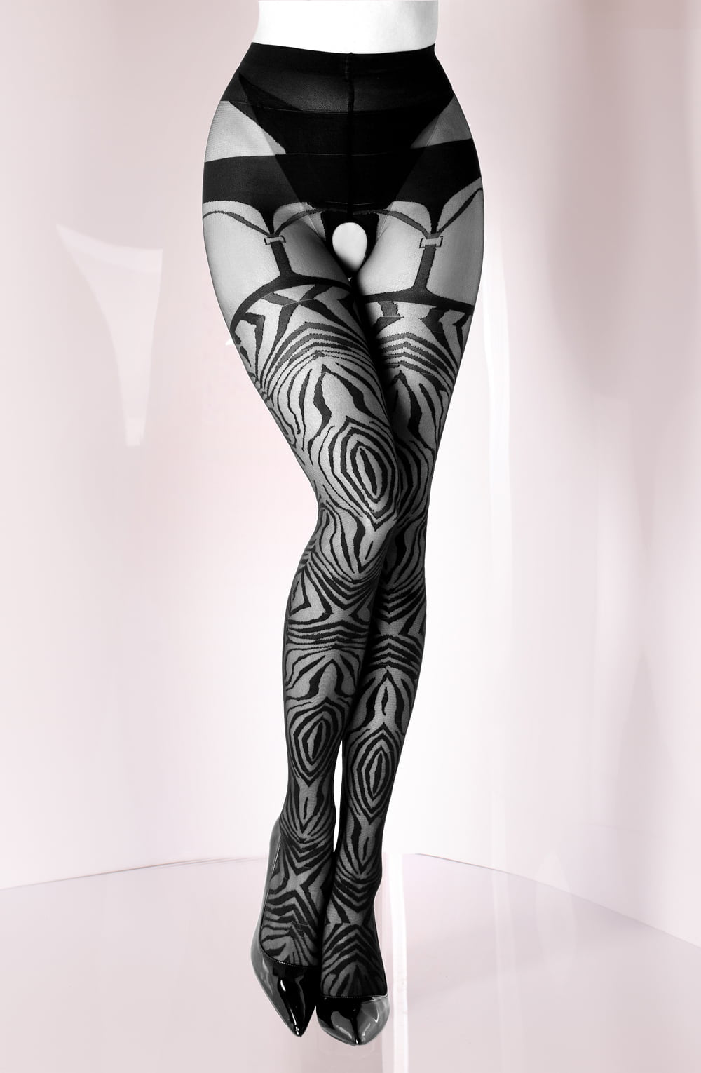 Black Secret BS122 Crotchless Tights-7