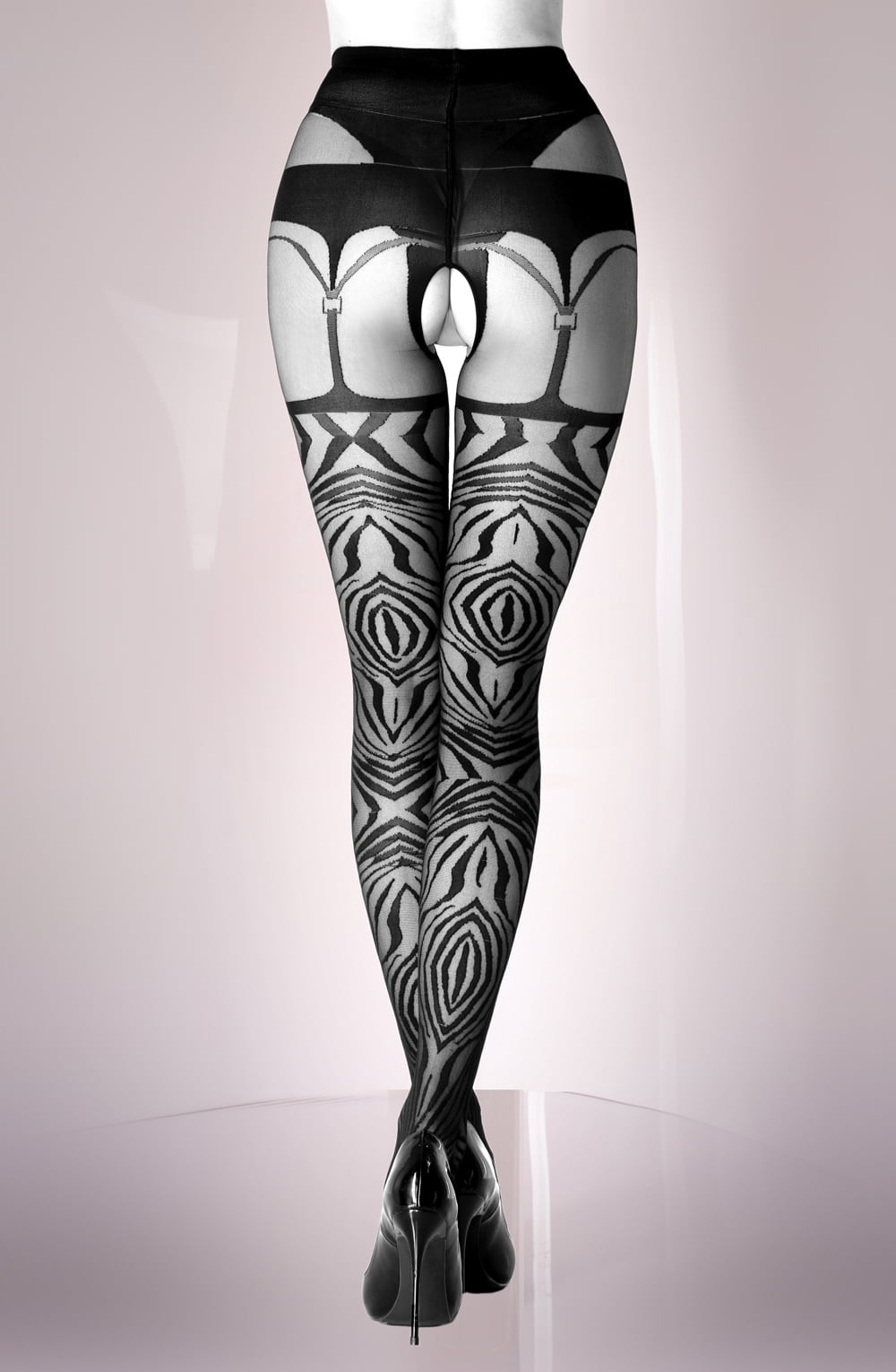 Black Secret BS122 Crotchless Tights-8
