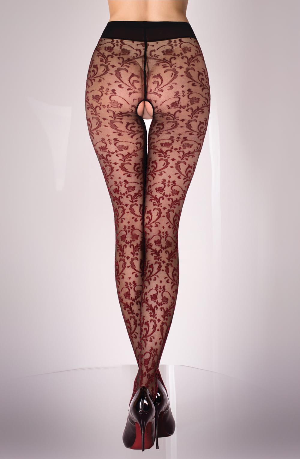 Black Secret BS135 Crotchless Tights-6