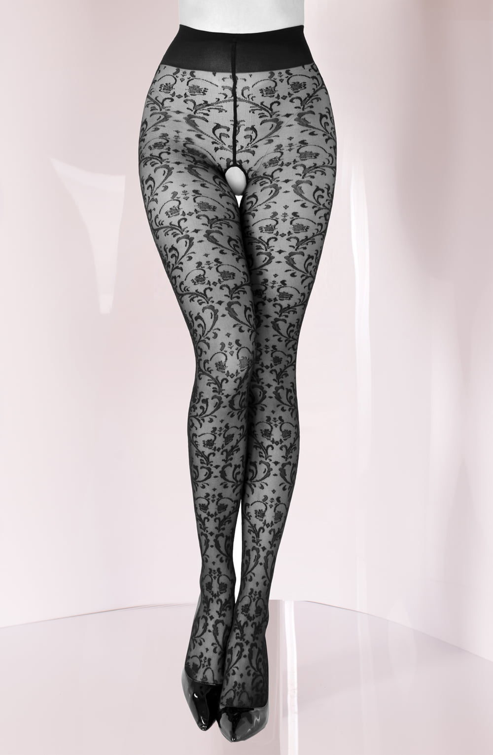 Black Secret BS135 Crotchless Tights-7