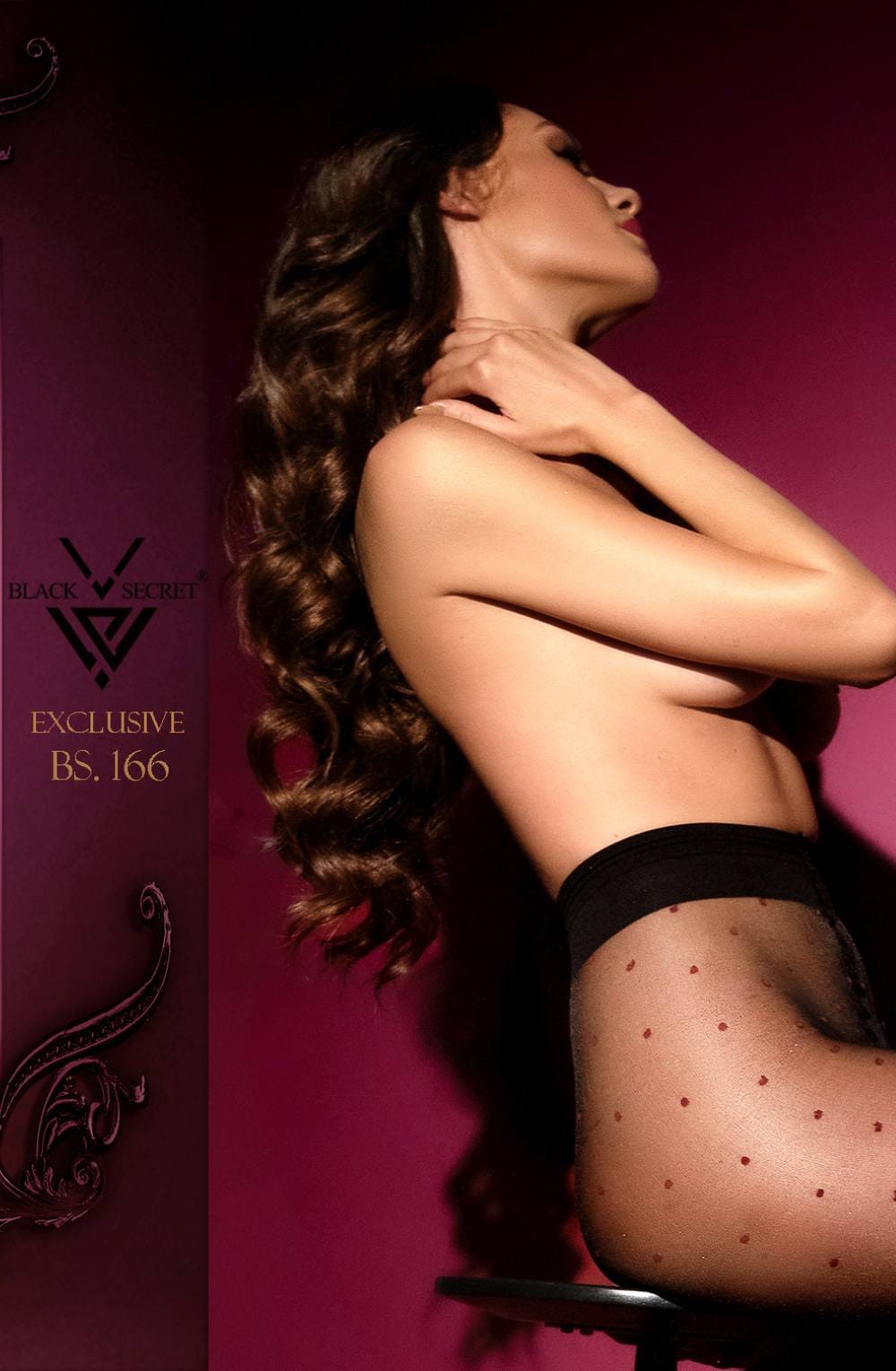 Black Secret BS166 Open Crotch Tights Black-2