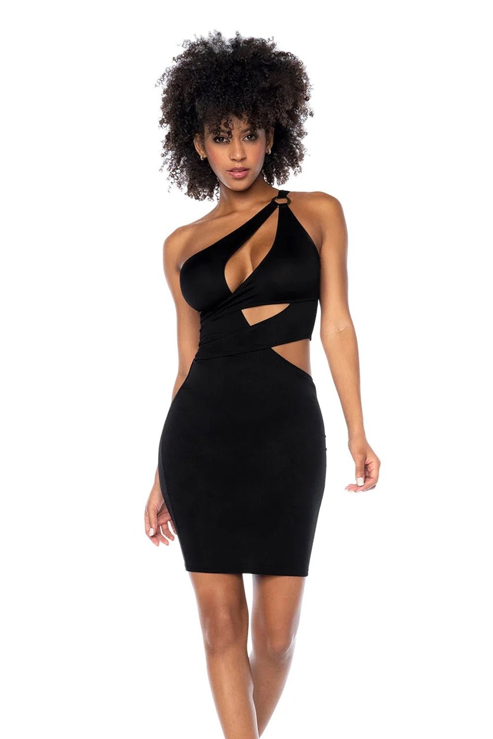 Asymmetrical dress with coutout - MAL40004 - L/XL-0