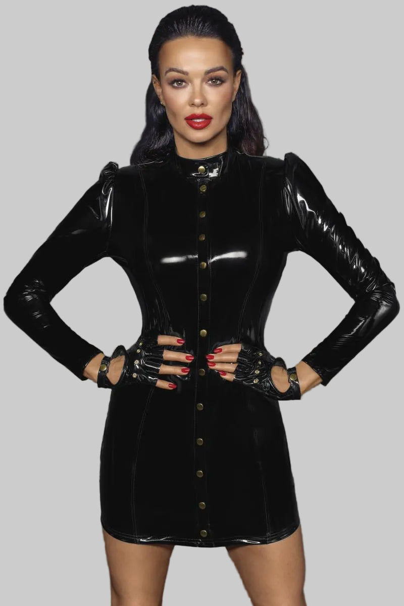 black PVC Minidress F246 - XXL-0