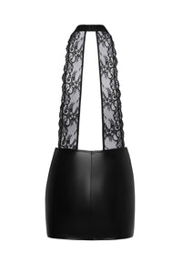 F279 Short powerwetlook dress - 3XL-4