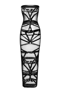 F358 Bondesque Opera Off-shoulder long dress - 3XL-0