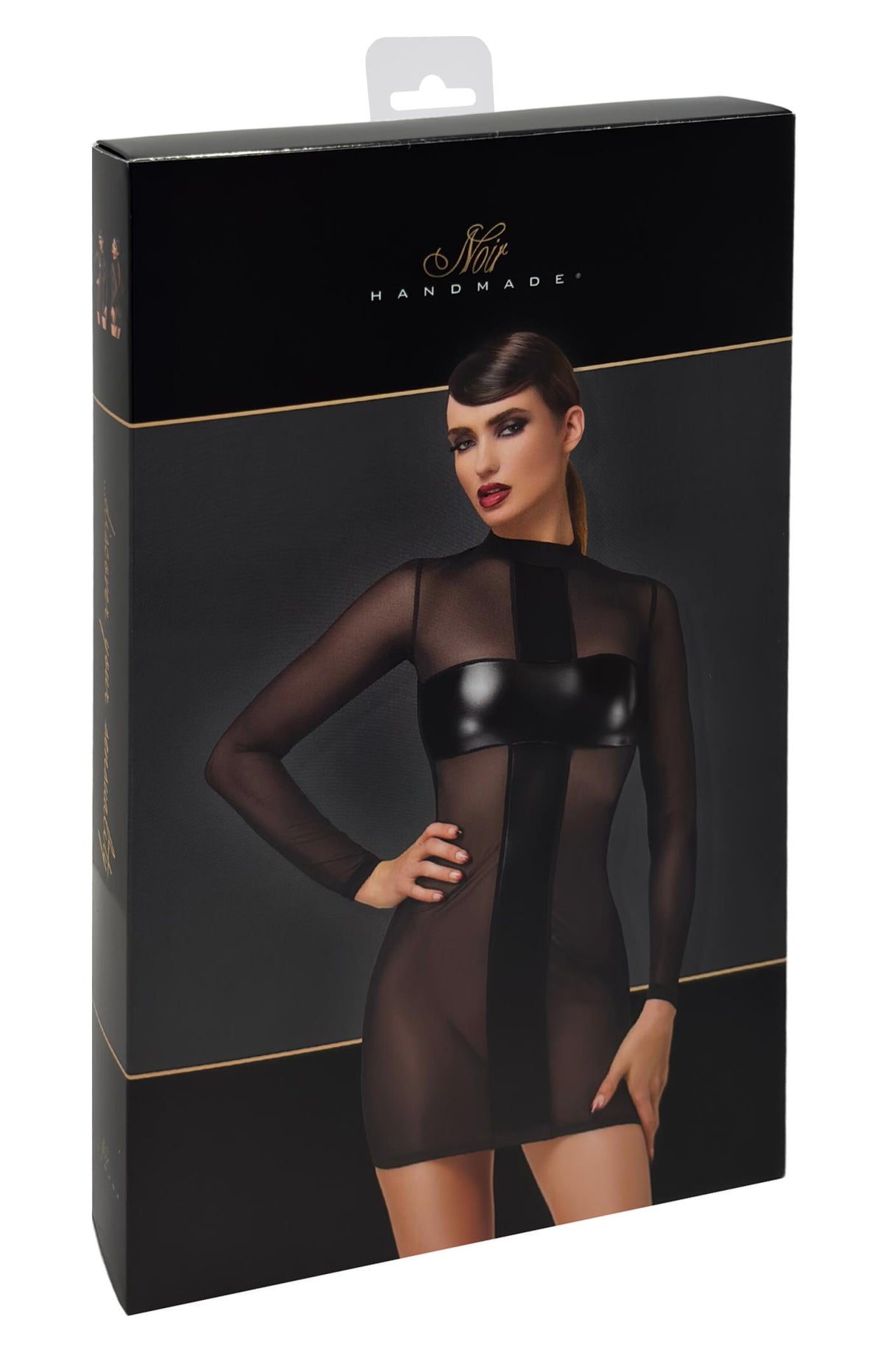 F369 Crossfire Mesh & Wetlook Mini dress - 3XL-6