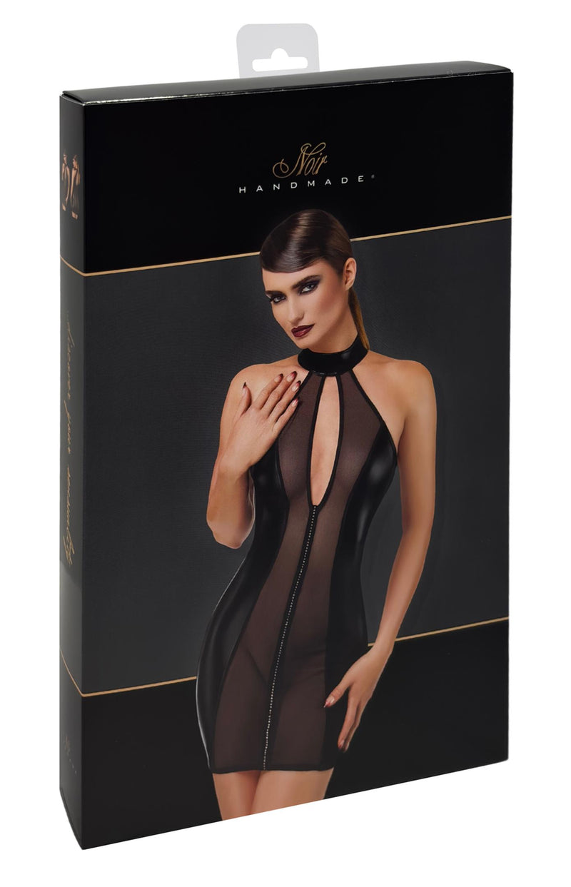 F370 Luxuria Crystal Sheer Mini Dress - 3XL-7