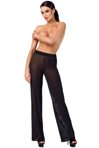 F374 Onyx Sheer Palazzo trousers - 3XL-2