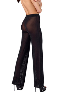 F374 Onyx Sheer Palazzo trousers - 3XL-6