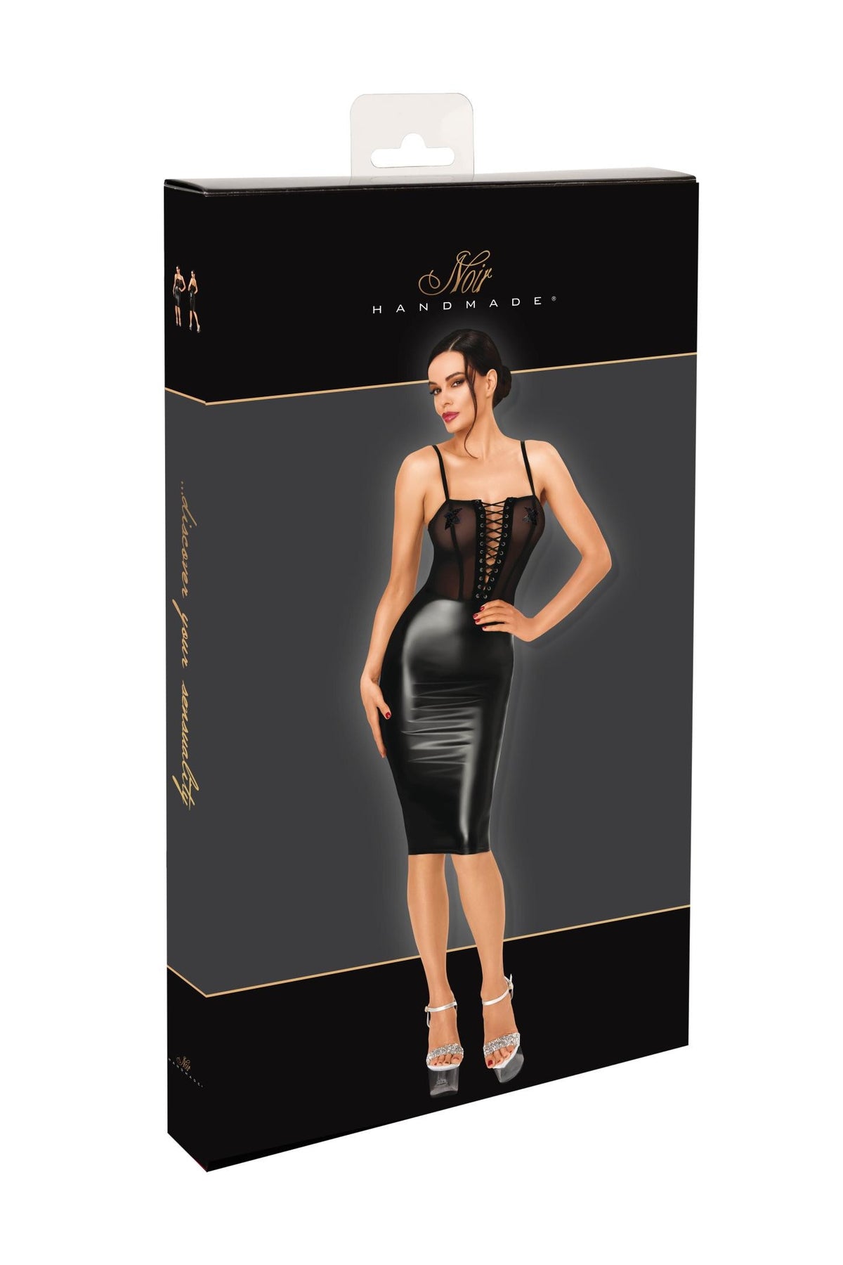 F408 Do Not Disturb Lace-Up Midi Dress - 3XL-8