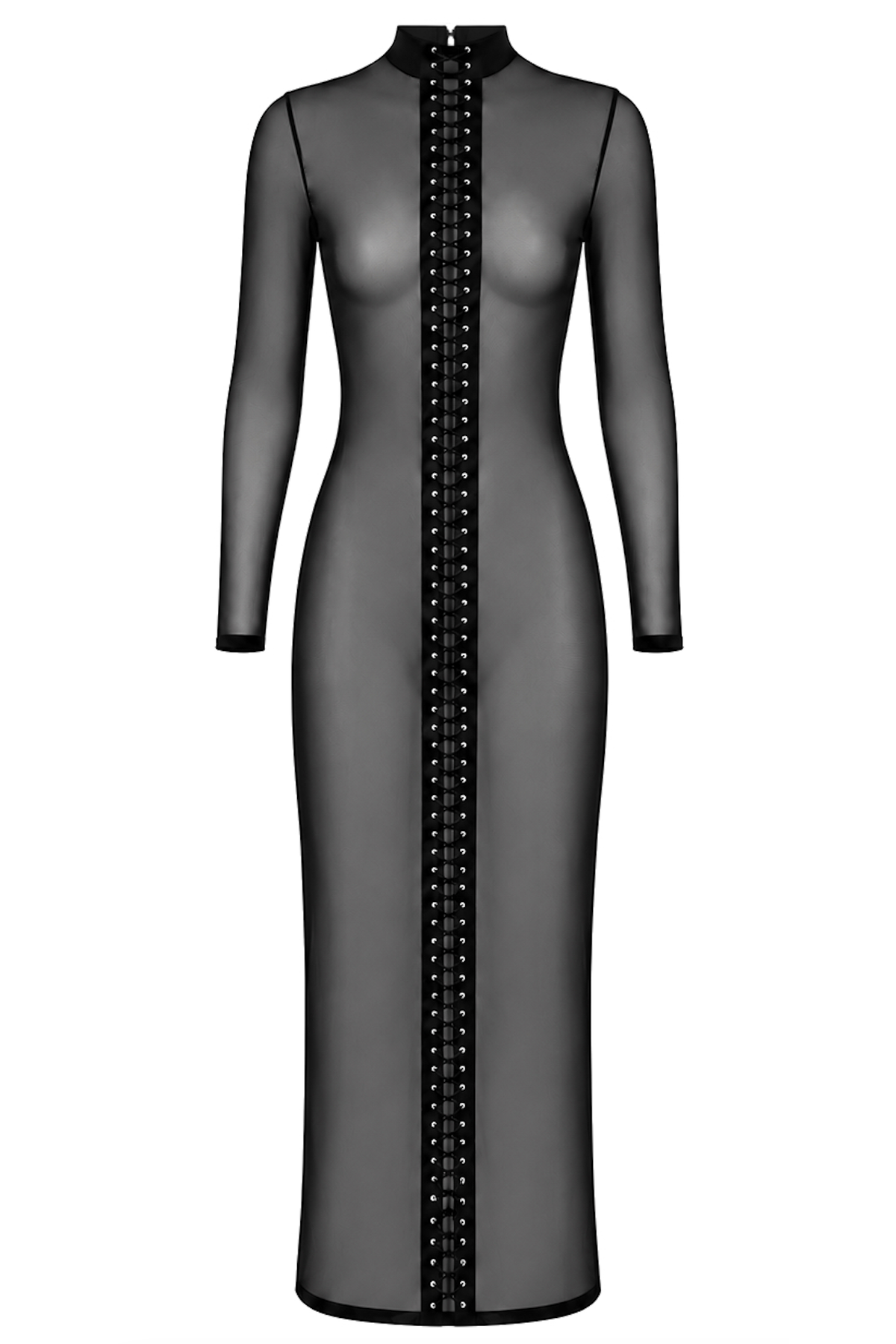 F410 Do Not Disturb Lace-Up Maxi Dress - 3XL-0