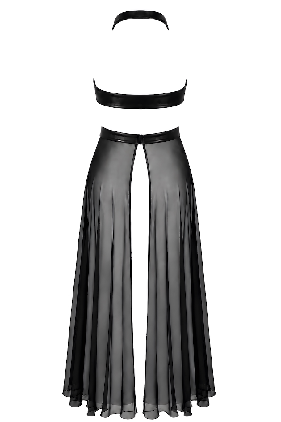 F412 Do not Disturb Crossover Halter Maxi Dress - 3XL-1