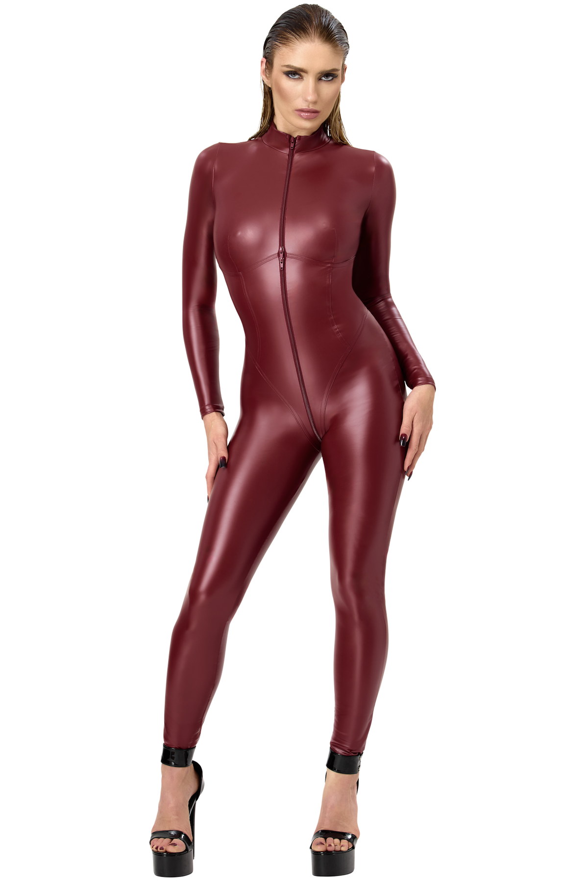 F395 Dark Romance Three-Way Zip Catsuit - 3XL-2