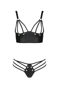 black faux leather Bikini PA596234 - 2XL/3XL-4
