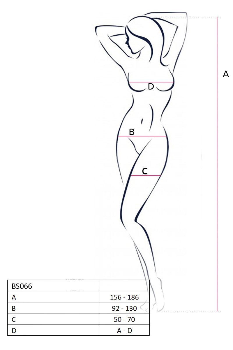 white ouvert Bodystocking BS121 - S/L-2