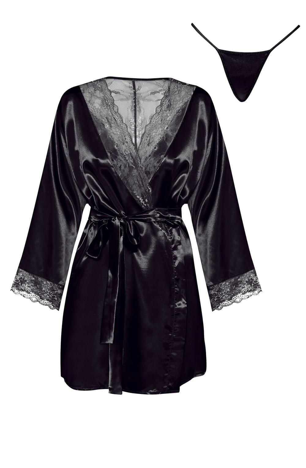 Beauty Night BN6669 Sherie Peignoir Black-2