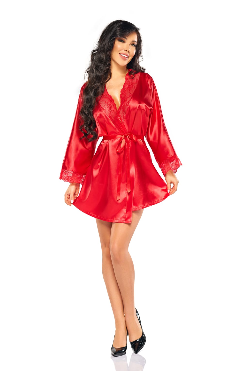 Beauty Night BN6670 Sherie Peignoir Red-3