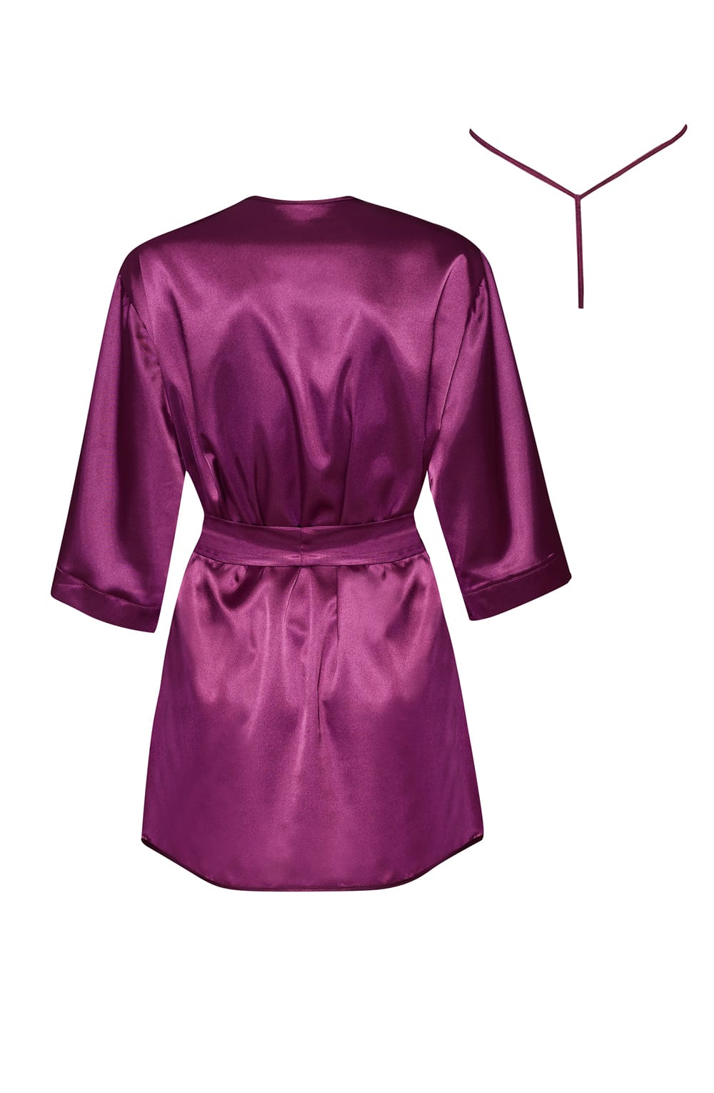 Beauty Night BN6673 Peignoir Burgundy-4