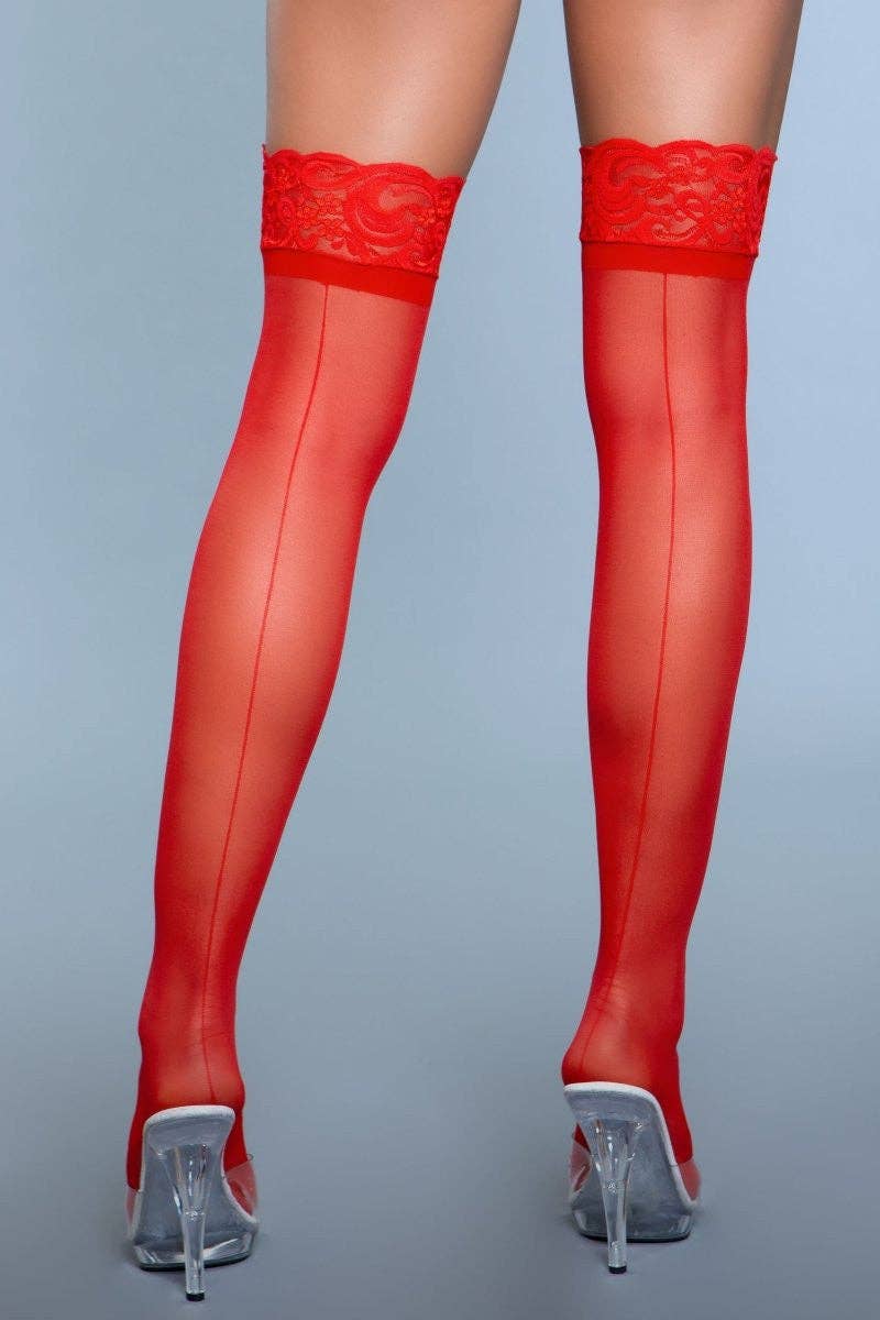 Keep A Secret Thigh Highs Red-1
