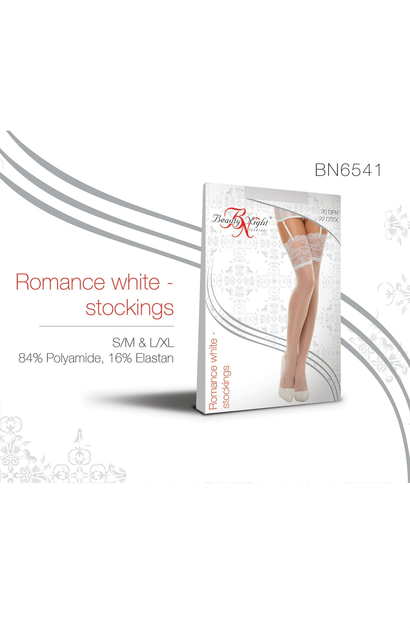 Beauty Night BN6543 Romance Stockings Cherry-4
