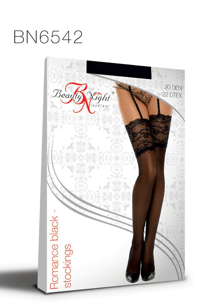 Beauty Night BN6542 Romance Stockings Black-5