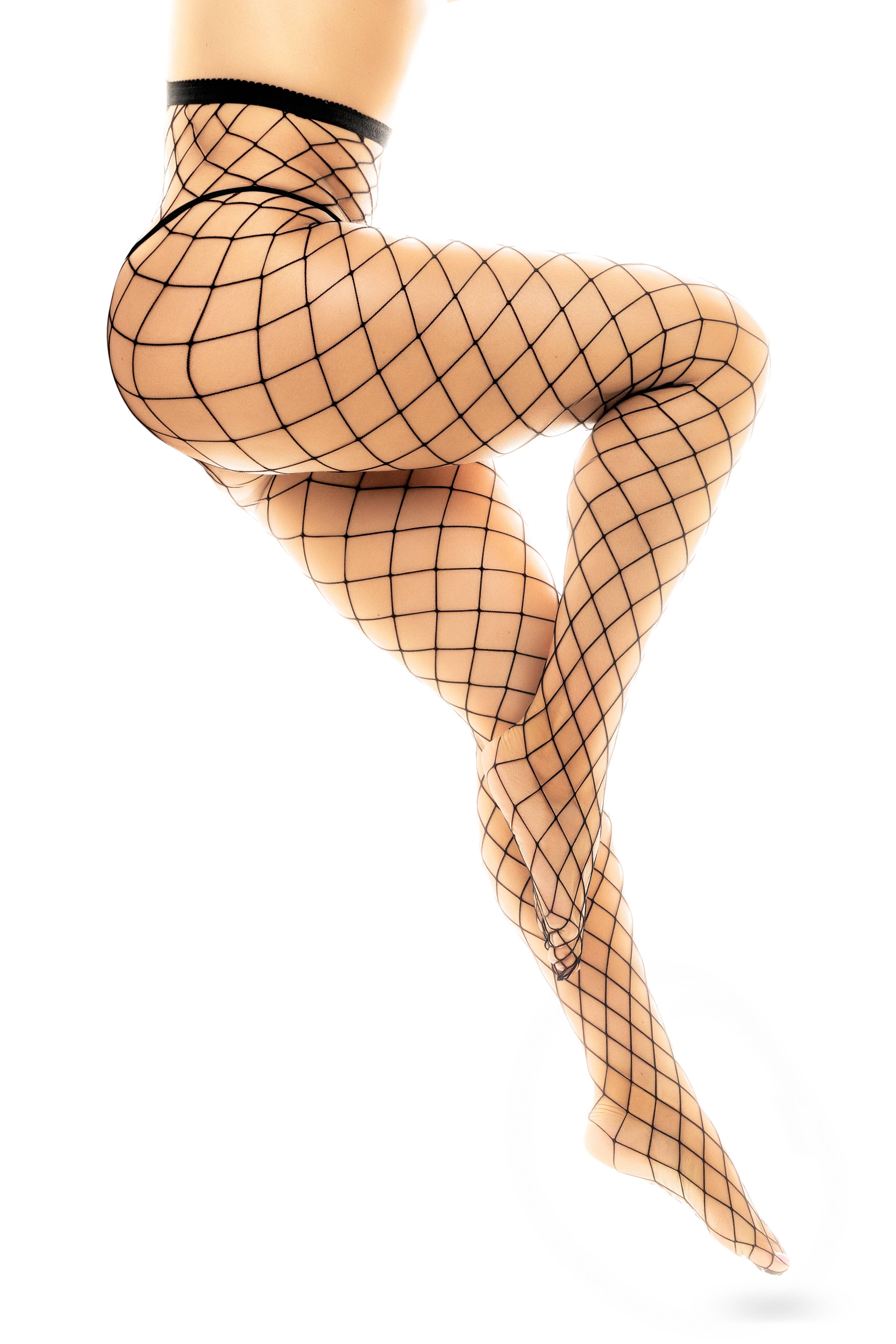 Fence Net Pantyhose Black One Size-3